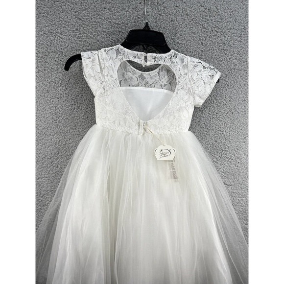 BHLDN Tillie Size 4 Tulle Floral Lace Girls Dress New - Picture 4 of 6